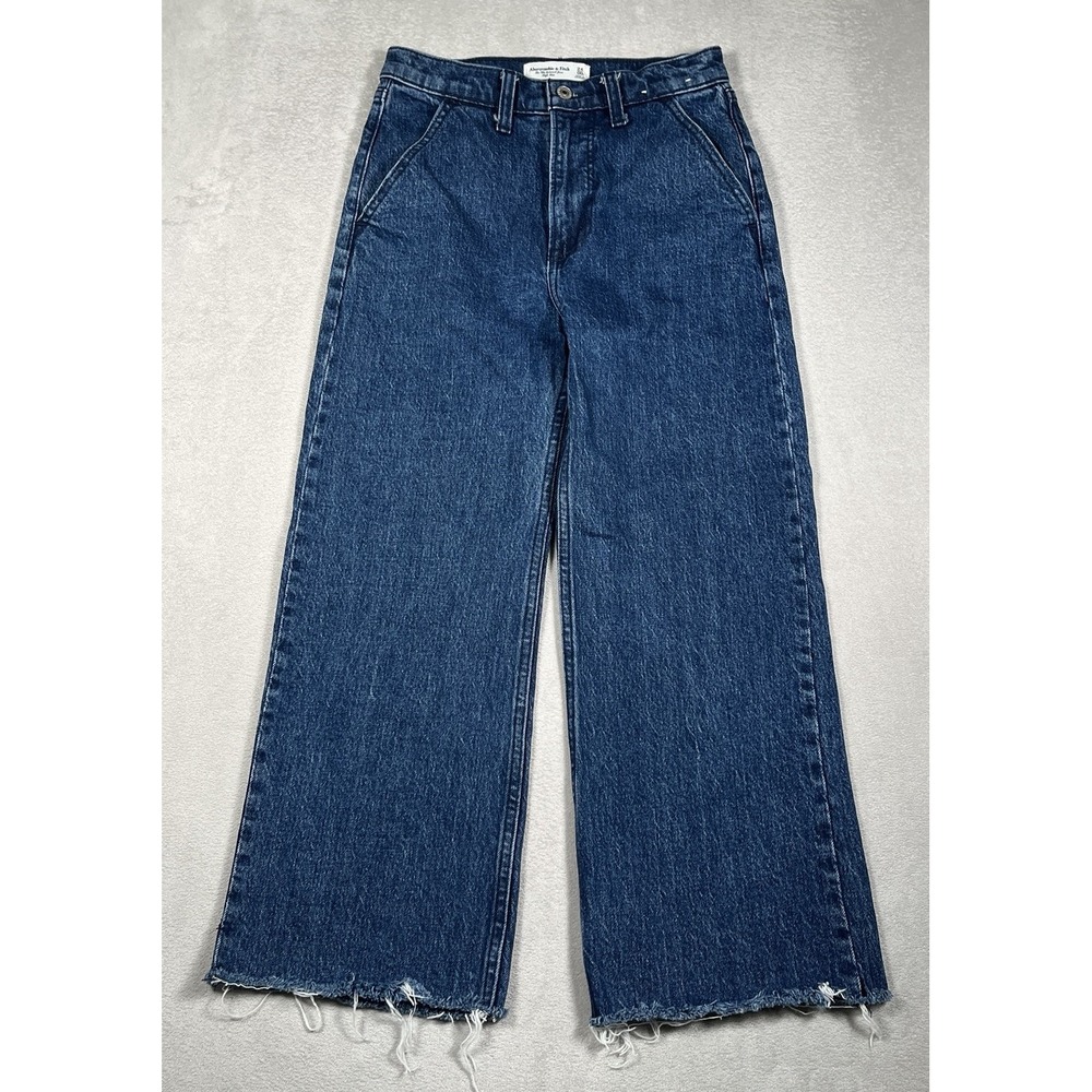 Abercrombie & Fitch Dark Blue Wide Leg Jeans